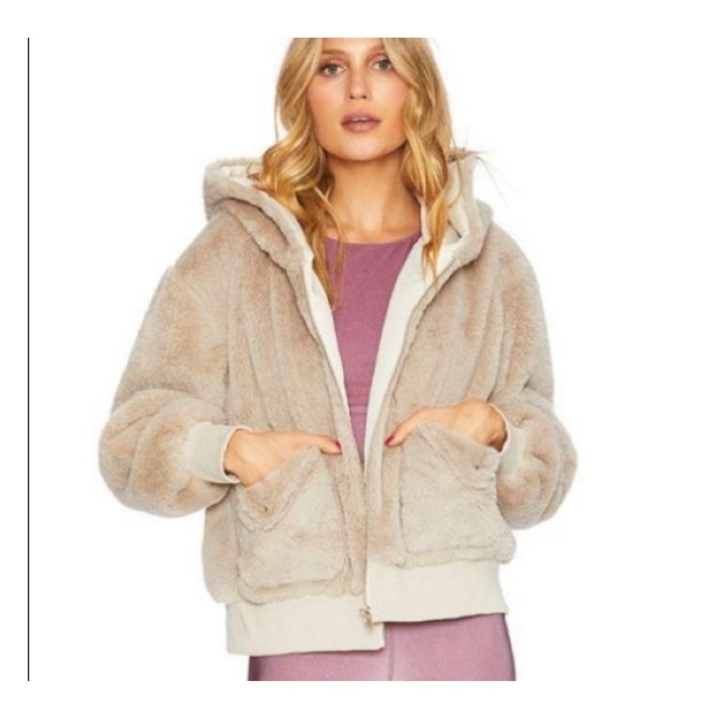 Beach Riot Fuzzy Fur Faux Jacket